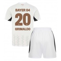 Dětský fotbalový dres Bayer Leverkusen Alejandro Grimaldo #20 2024-25 Venkovní Krátký Rukáv (+ trenýrky)